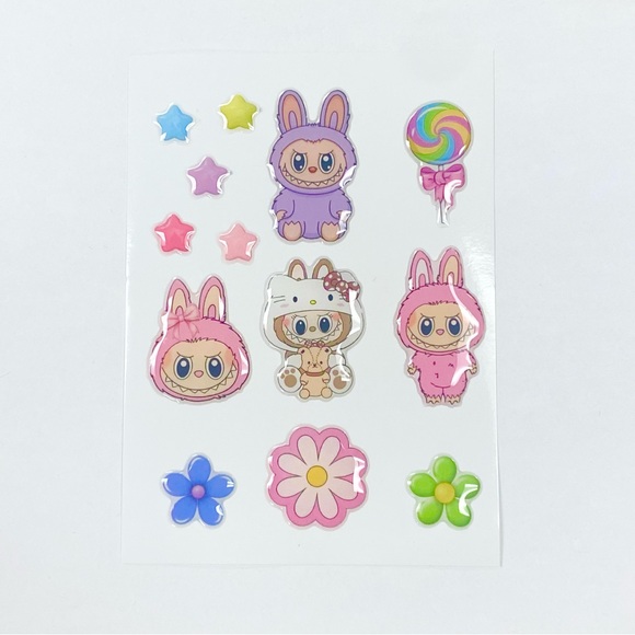 3D Labubu Monster Character Stickers for Phone case/ Laptop/ Notebooks/ IPad - Picture 2 of 2